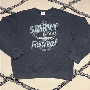 Jerzees Size M NuBlend Crewneck Starvy Creek Bluegrass Festival Sweatshirt